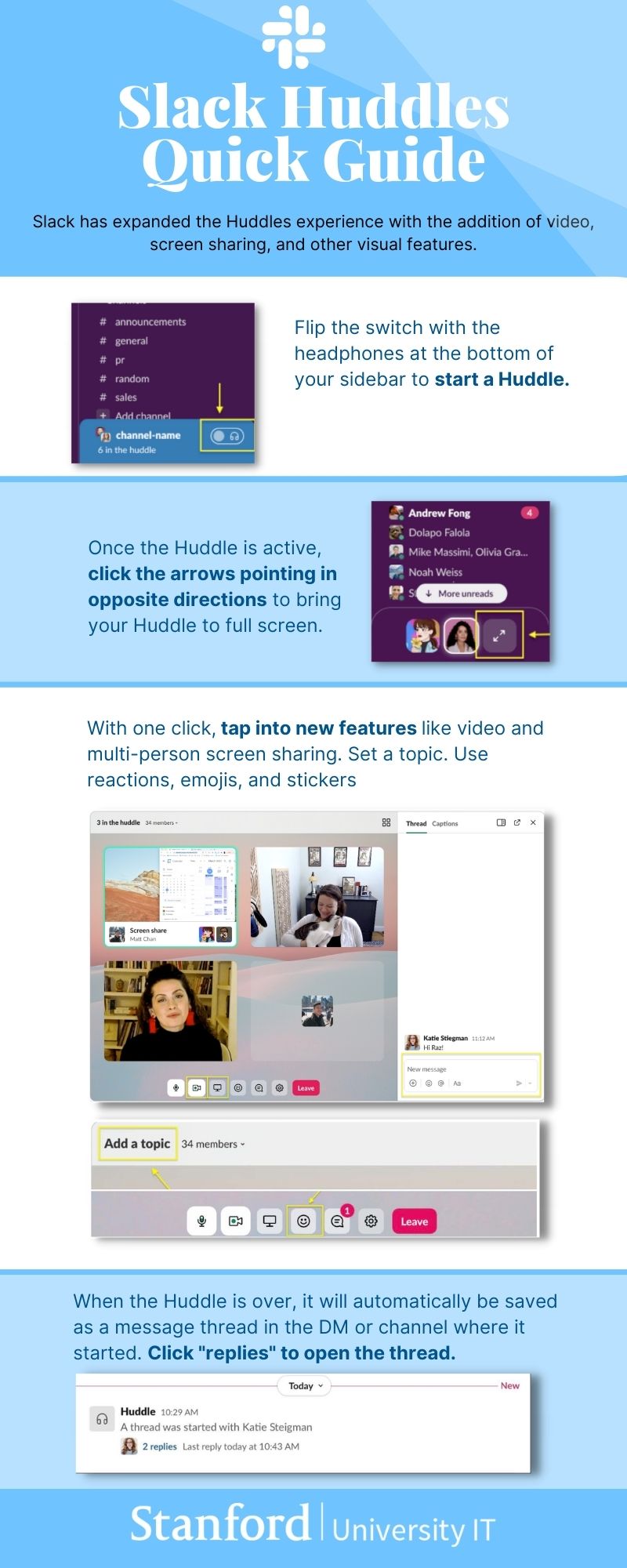 New Visual Experience Boosts Collaboration in Slack Huddles University IT